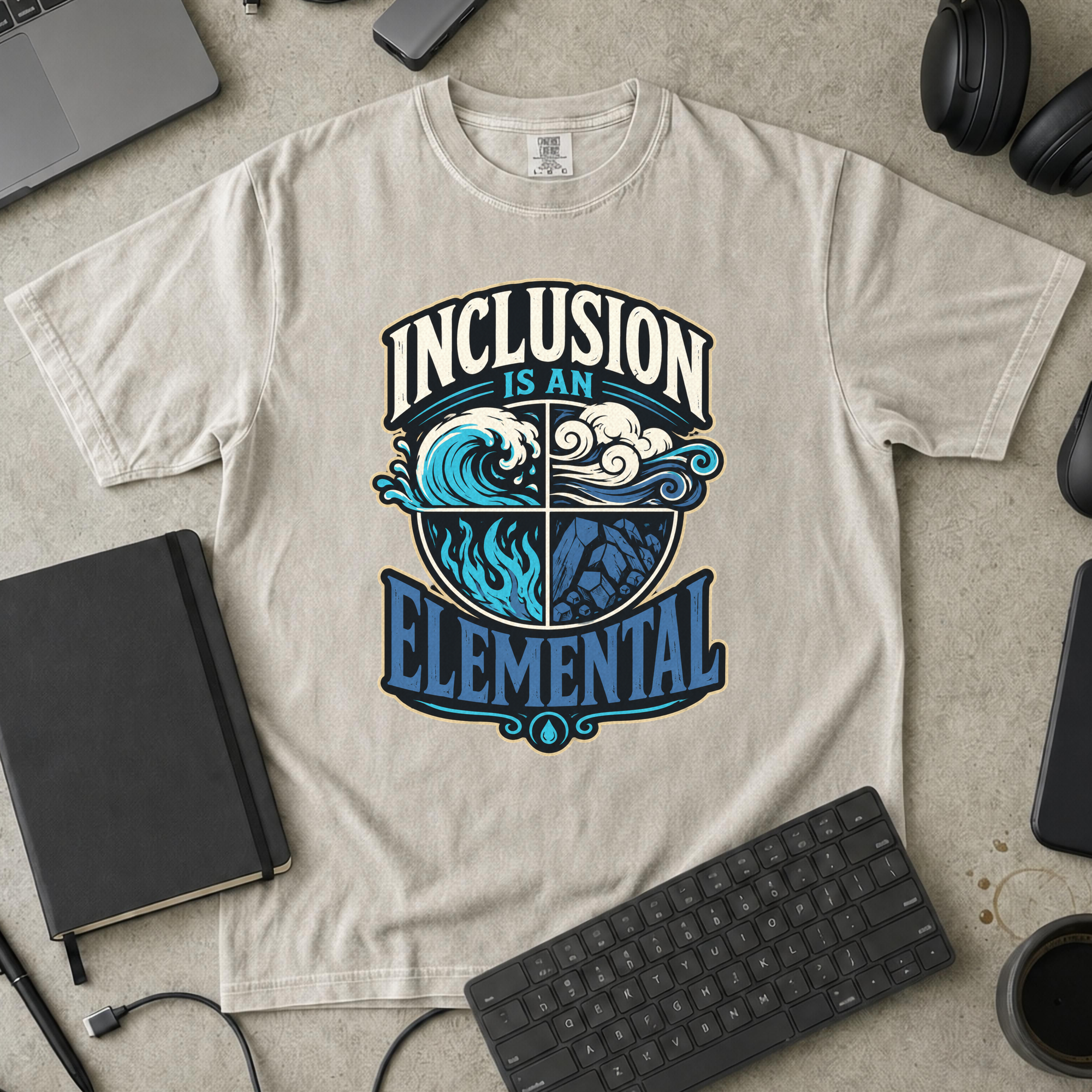 Nerd Collection Artwork T031 Premium Shirt - Ivory mockup
