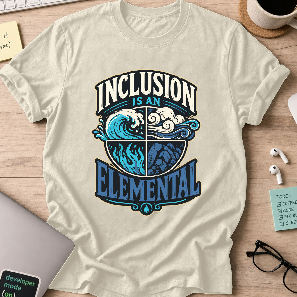Nerd Collection Artwork T031 Shirt - Natural mockup