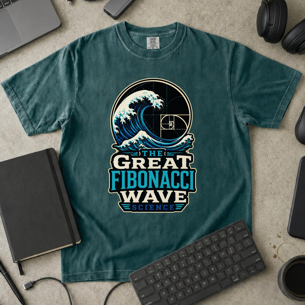Nerd Collection Artwork T039 Premium Shirt - Blue Spruce mockup
