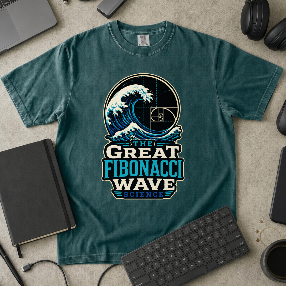 Nerd Collection Artwork T039 Premium Shirt - Blue Spruce mockup