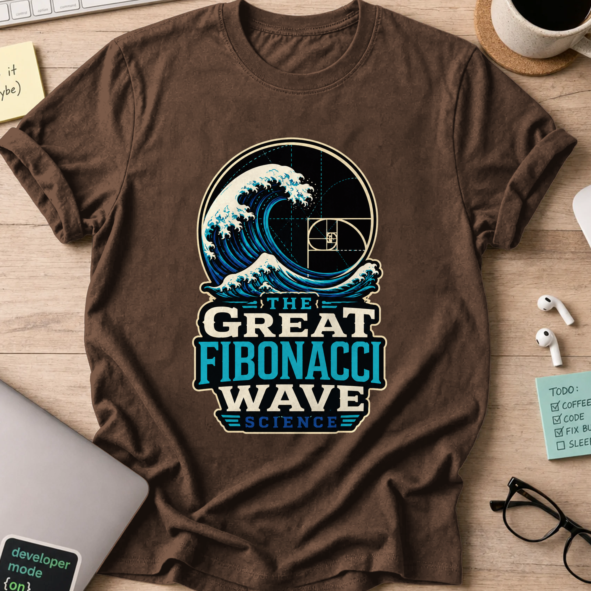 Nerd Collection Artwork T039 Shirt - Dark Chocolate mockup