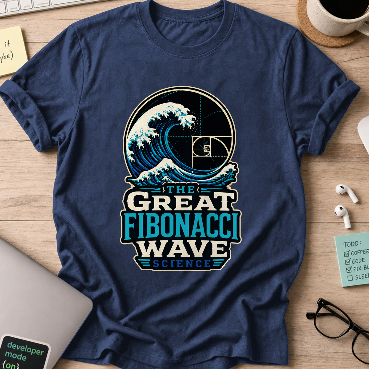 Nerd Collection Artwork T039 Shirt - Navy mockup