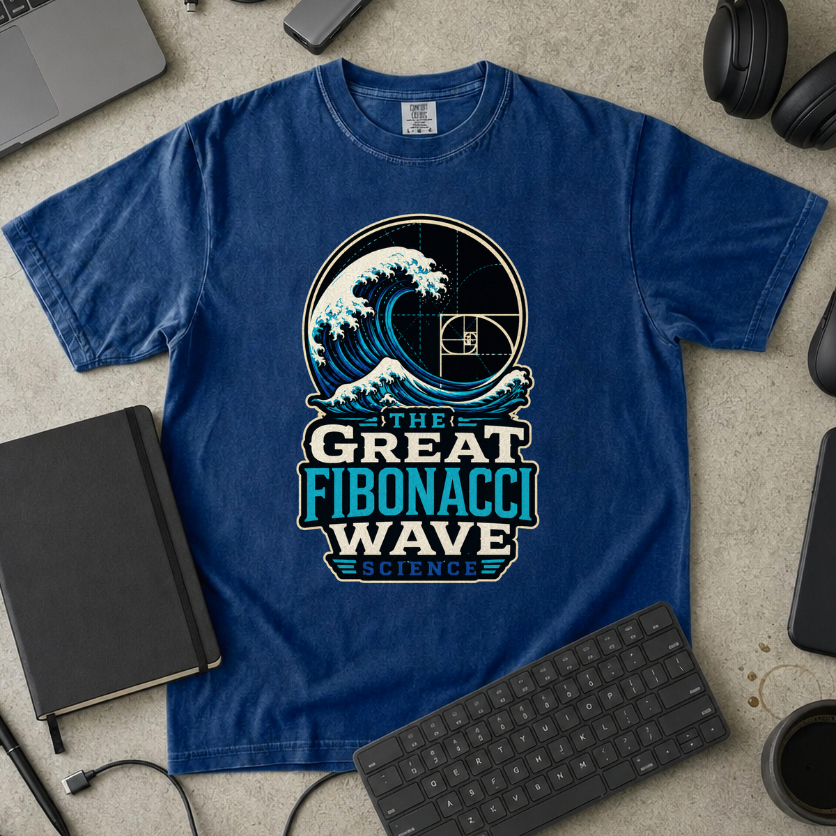 Nerd Collection Artwork T039 Premium Shirt - True Navy mockup