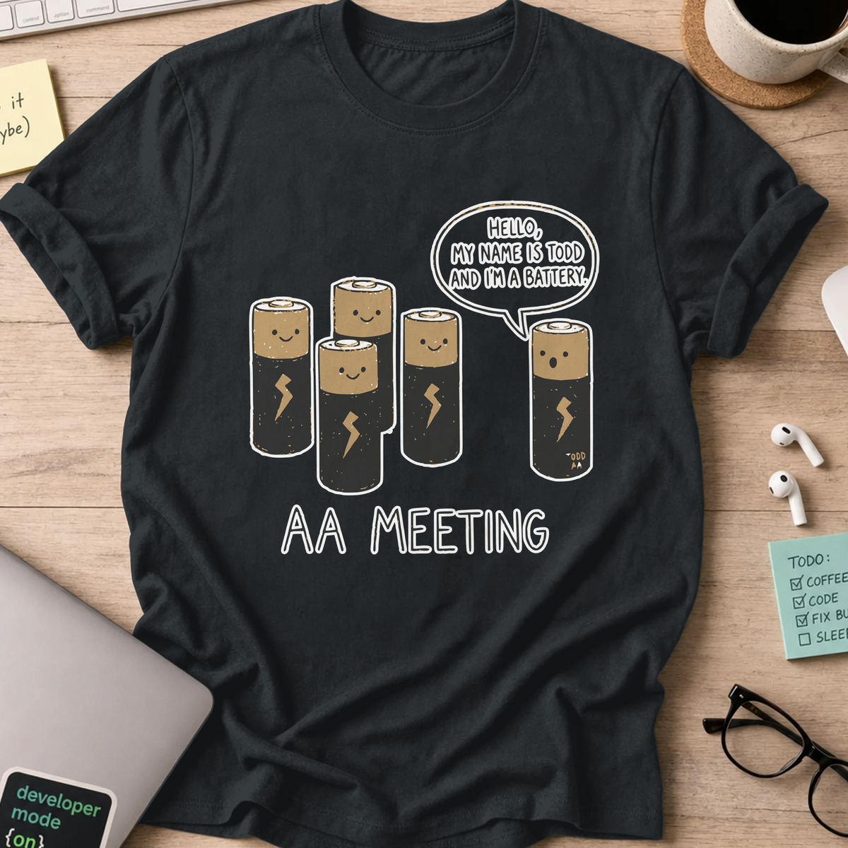 Nerd Collection Artwork T040 Shirt - Black mockup