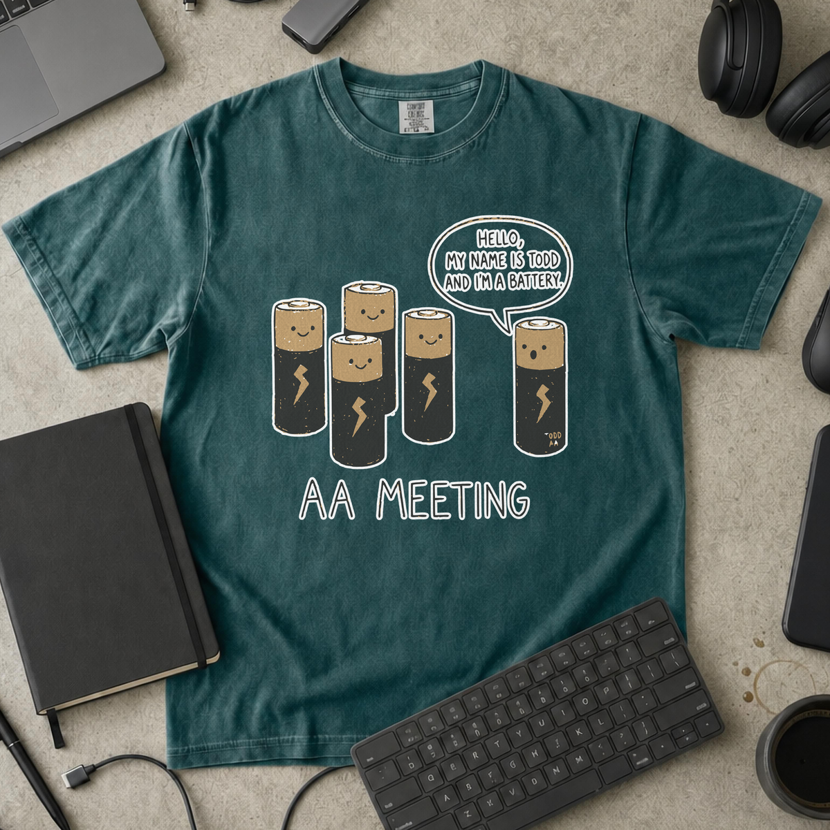 Nerd Collection Artwork T040 Premium Shirt - Blue Spruce mockup