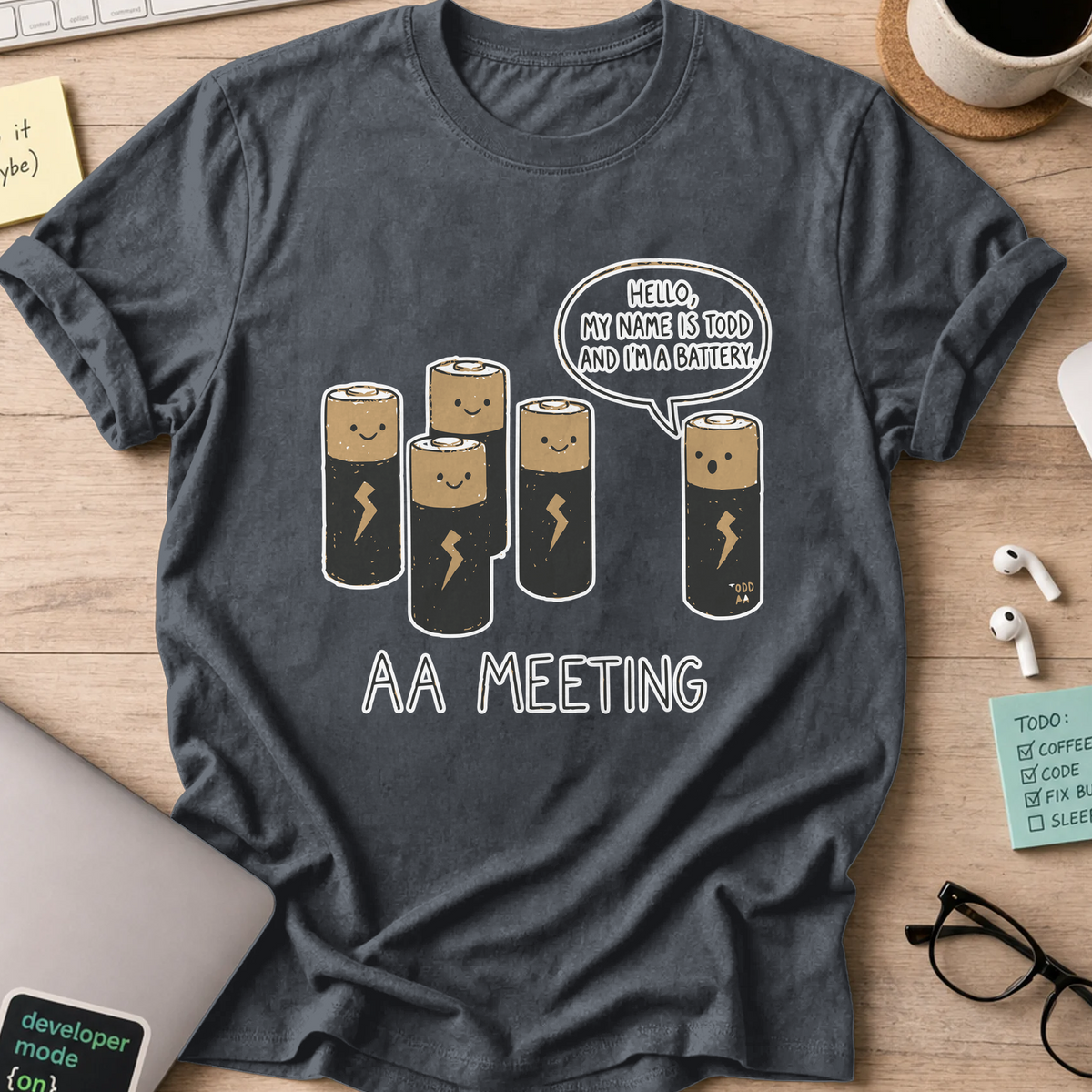 Nerd Collection Artwork T040 Shirt - Dark Heather mockup