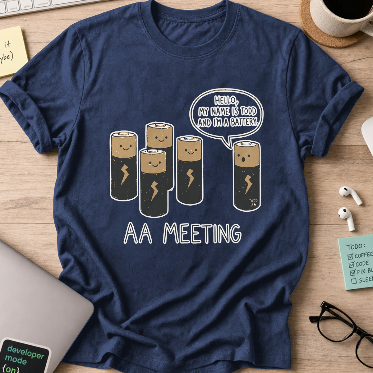 Nerd Collection Artwork T040 Shirt - Navy mockup