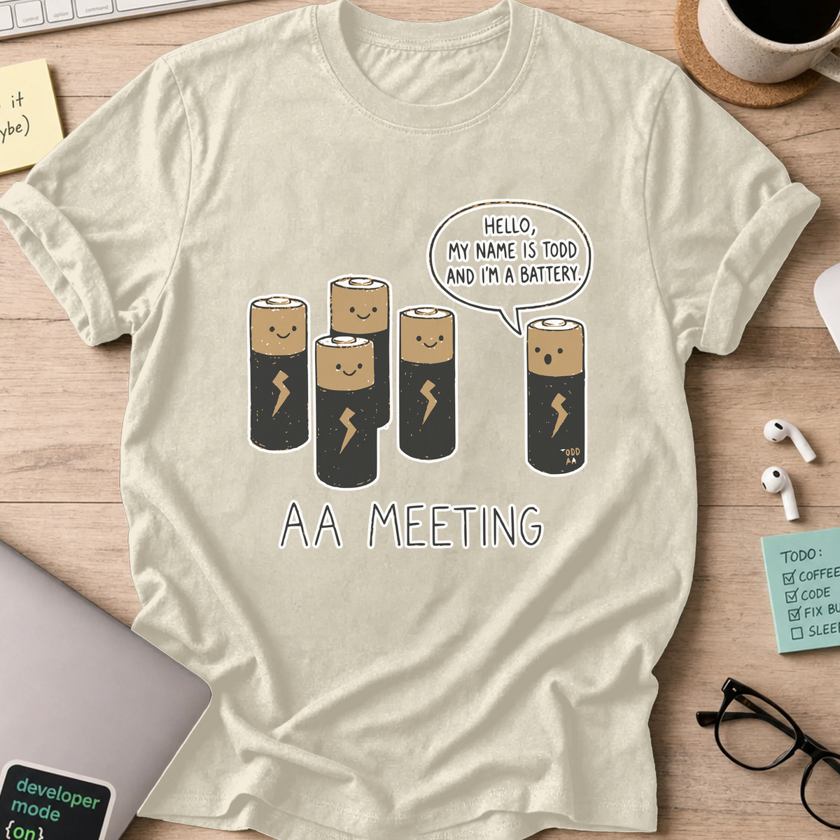 Nerd Collection Artwork T040 Shirt - Natural mockup