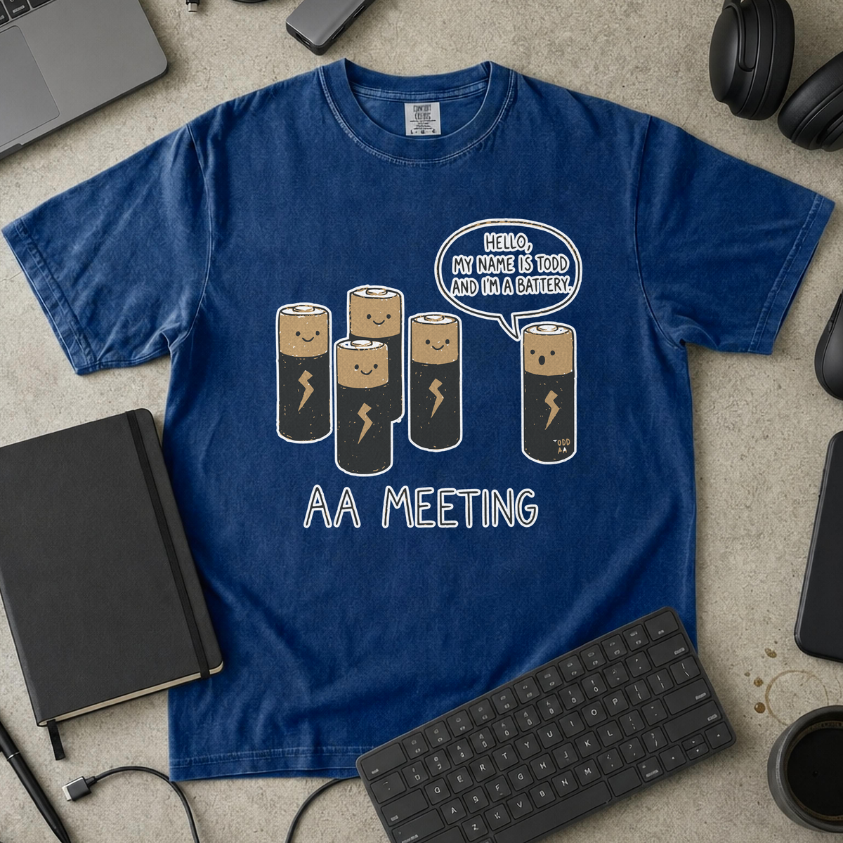Nerd Collection Artwork T040 Premium Shirt - True Navy mockup