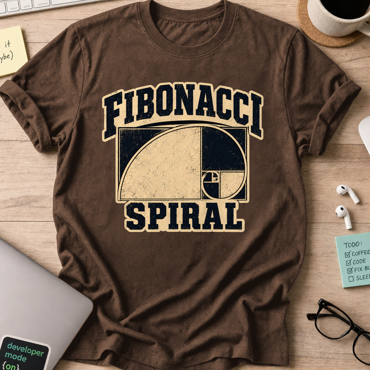 Nerd Collection Artwork T042 Shirt - Dark Chocolate mockup