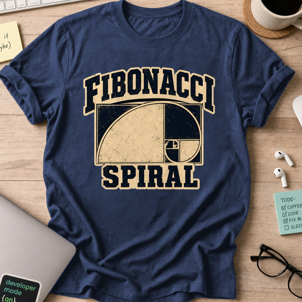 Nerd Collection Artwork T042 Shirt - Navy mockup