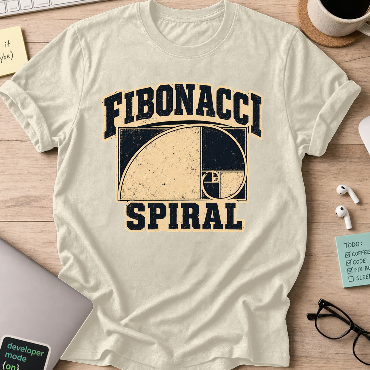 Nerd Collection Artwork T042 Shirt - Natural mockup