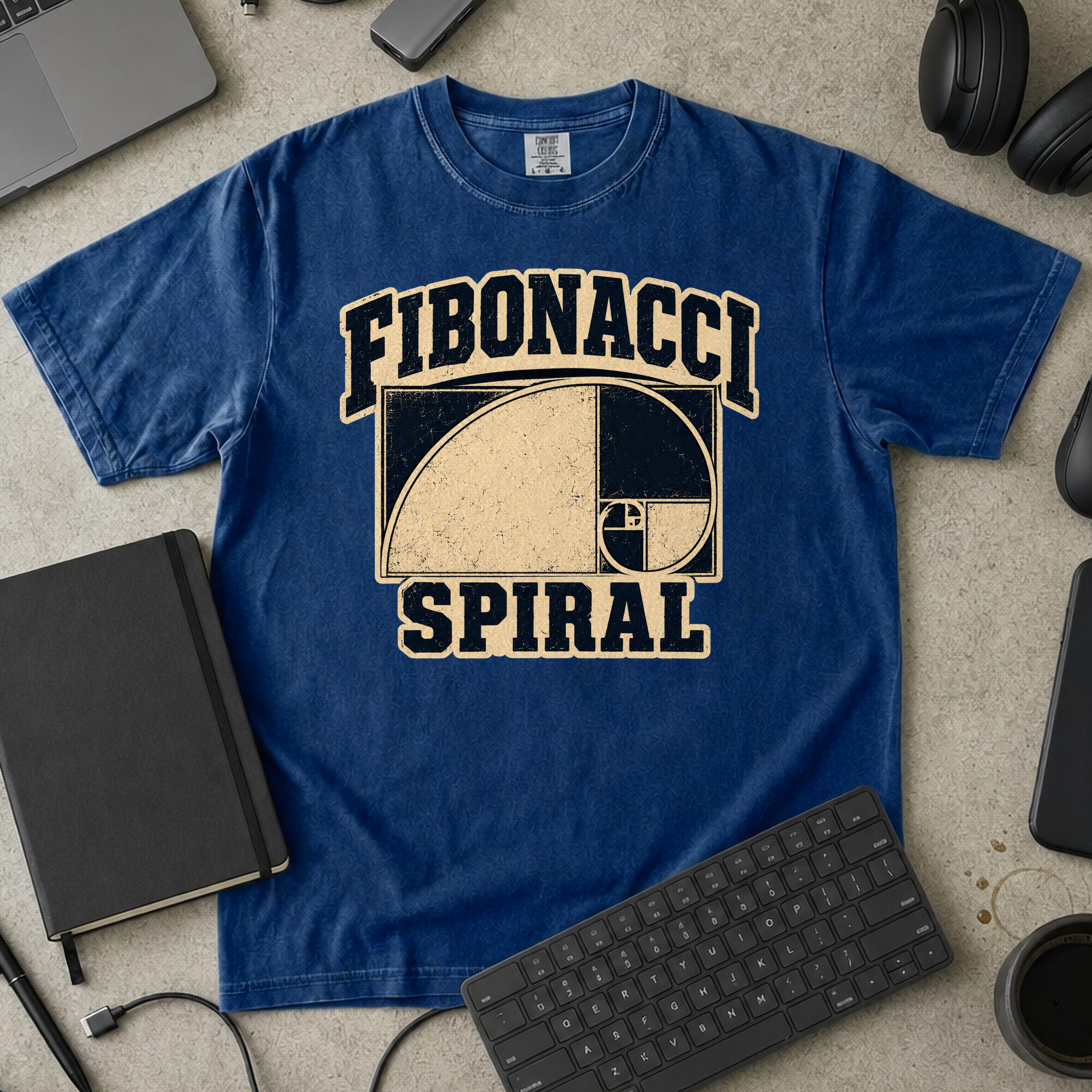 Nerd Collection Artwork T042 Premium Shirt - True Navy mockup