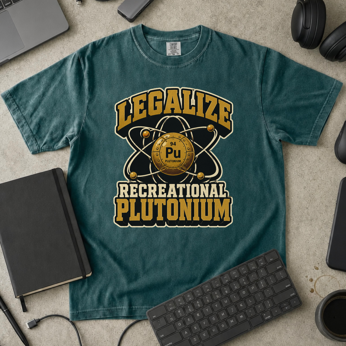 Nerd Collection Artwork T043 Premium Shirt - Blue Spruce mockup