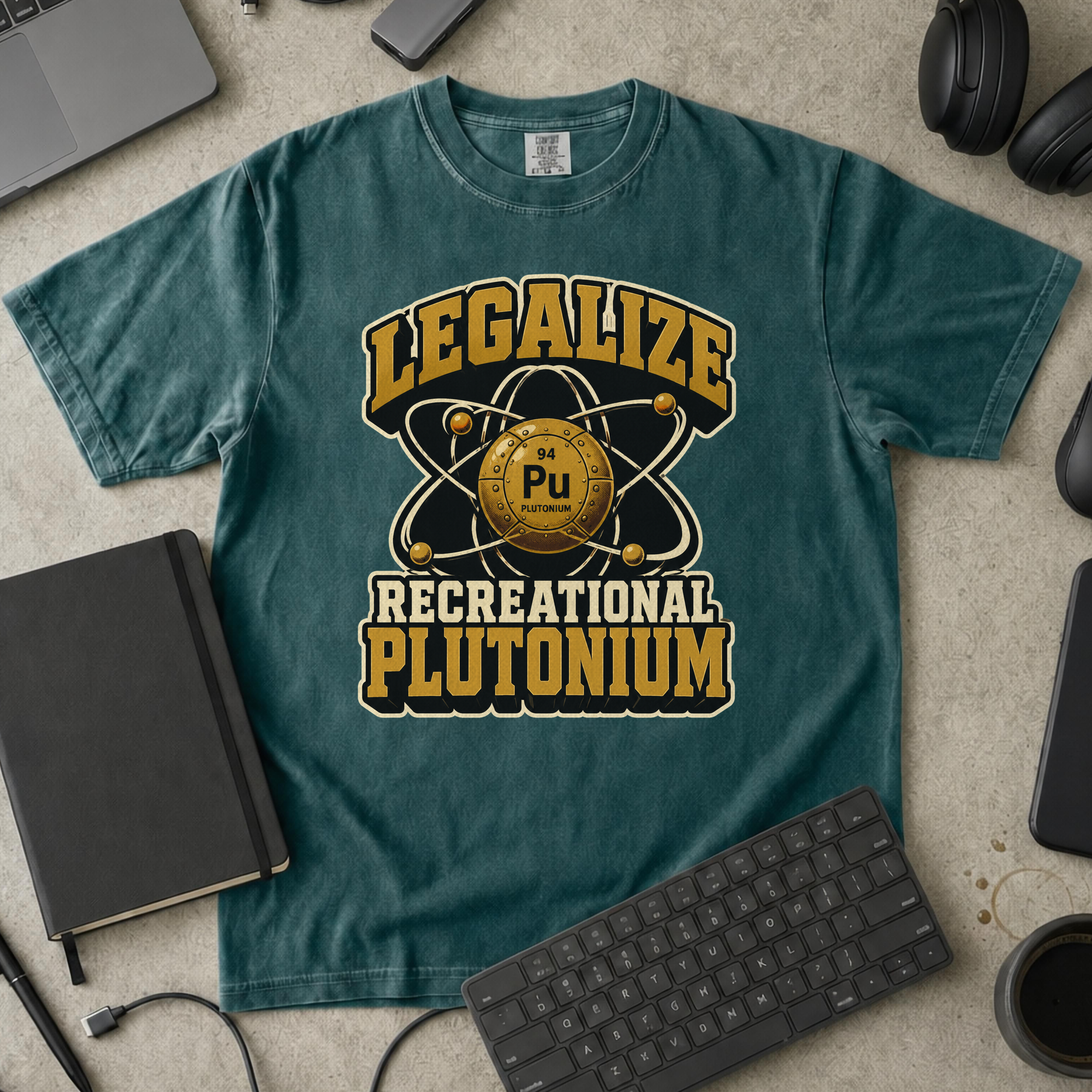 Nerd Collection Artwork T043 Premium Shirt - Blue Spruce mockup