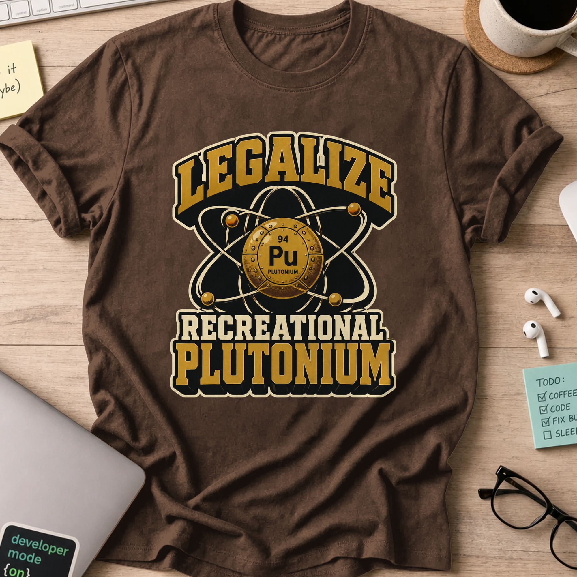 Nerd Collection Artwork T043 Shirt - Dark Chocolate mockup