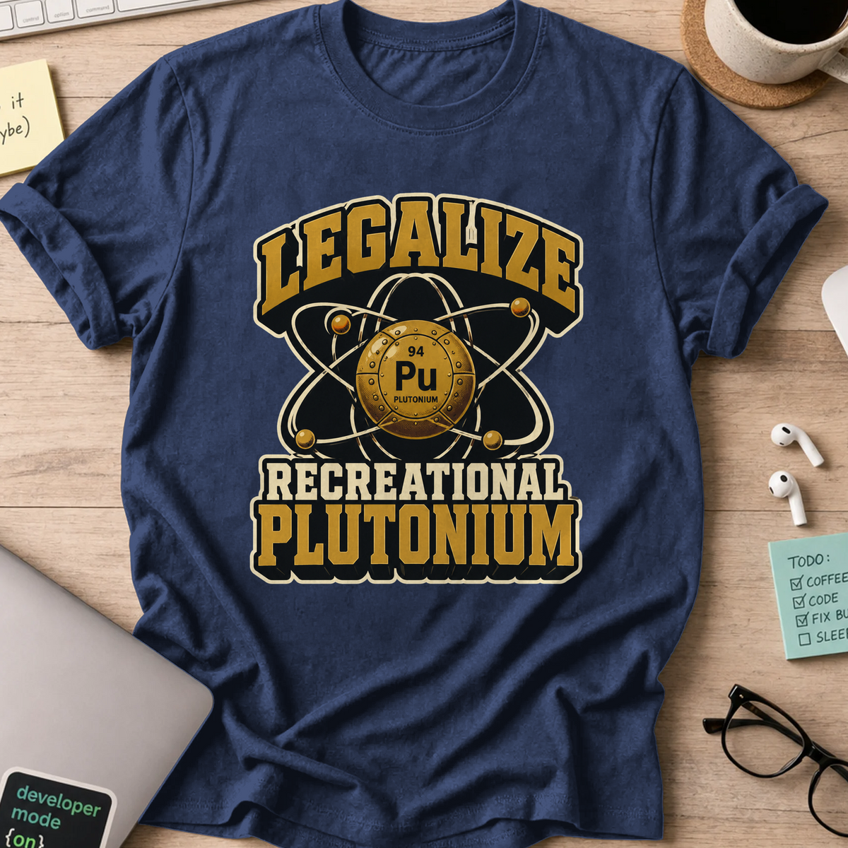 Nerd Collection Artwork T043 Shirt - Navy mockup