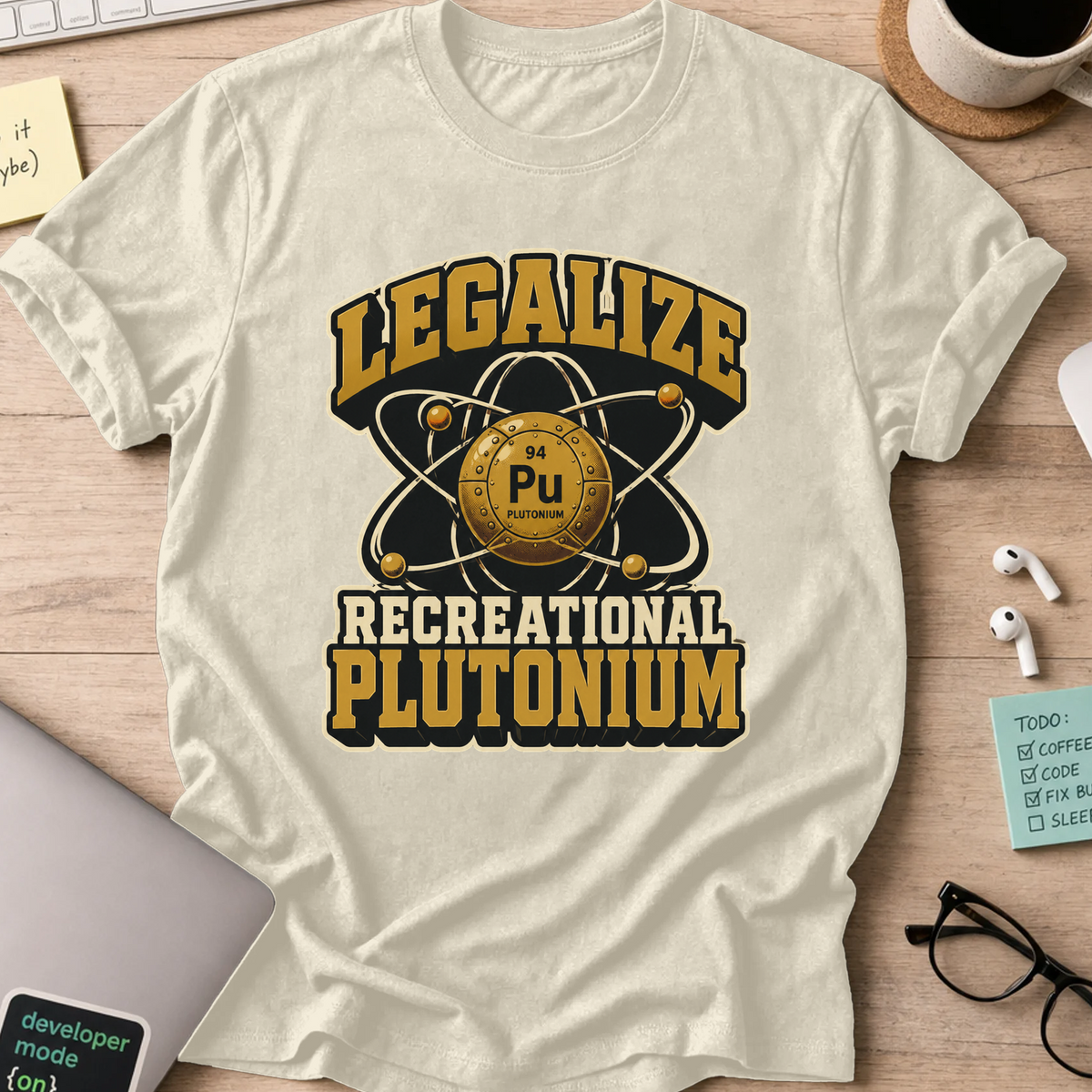 Nerd Collection Artwork T043 Shirt - Natural mockup