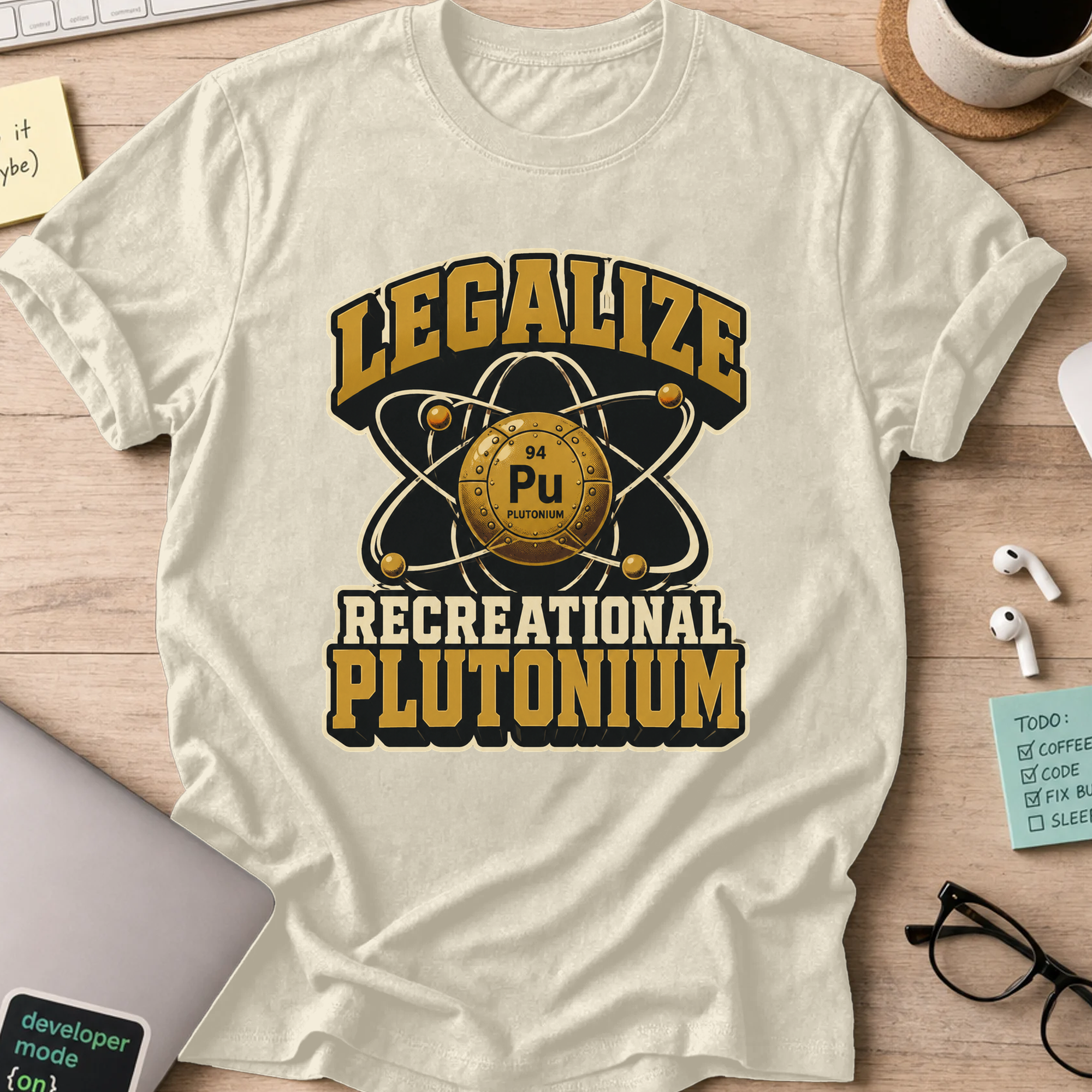 Nerd Collection Artwork T043 Shirt - Natural mockup