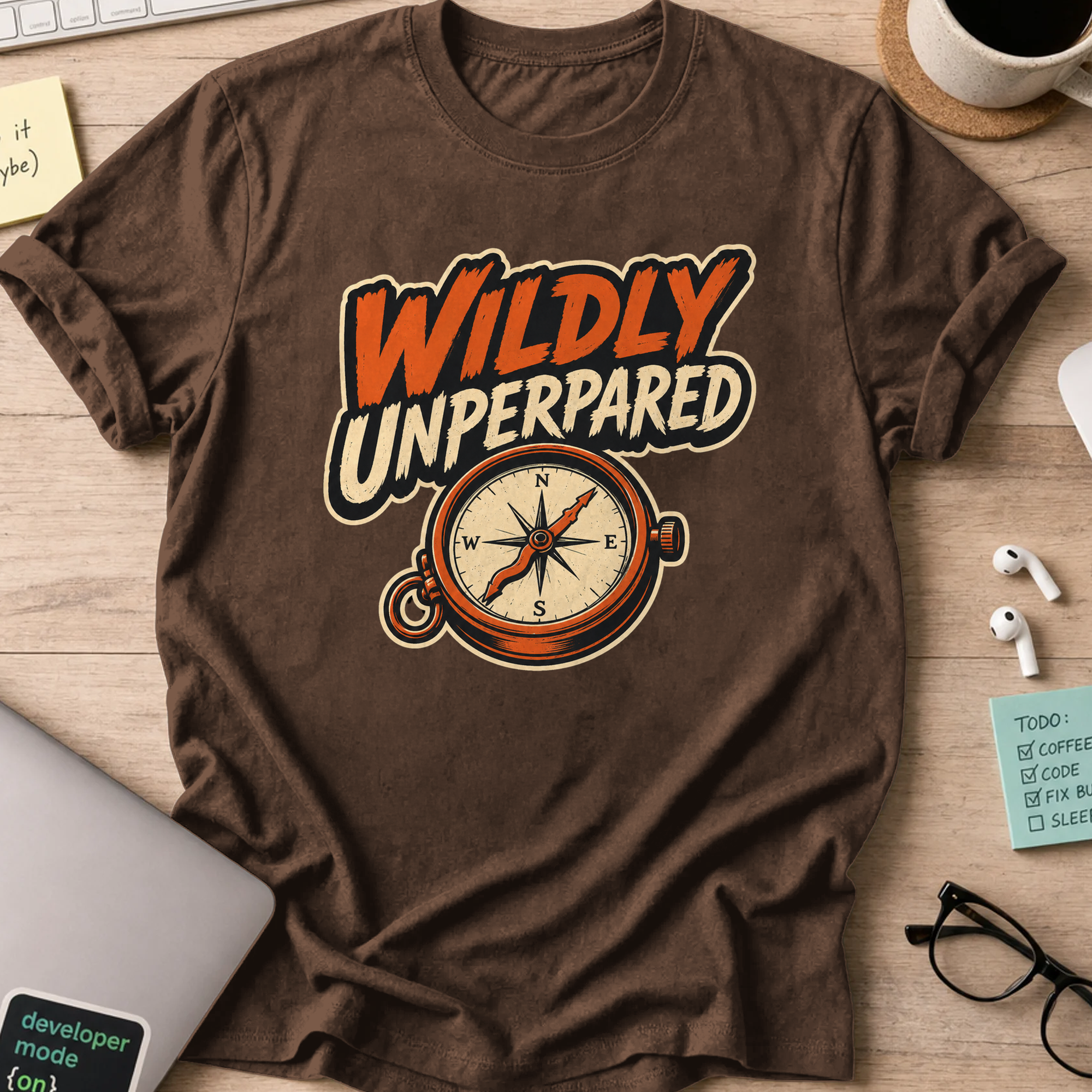Nerd Collection Artwork T044 Shirt - Dark Chocolate mockup
