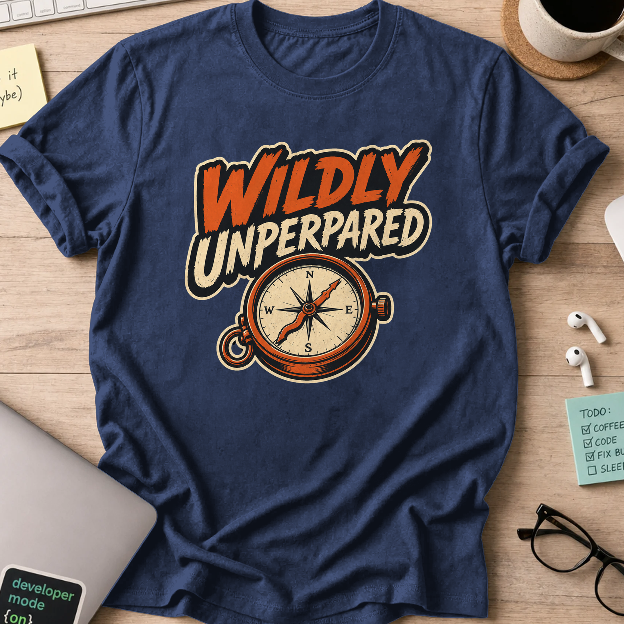 Nerd Collection Artwork T044 Shirt - Navy mockup