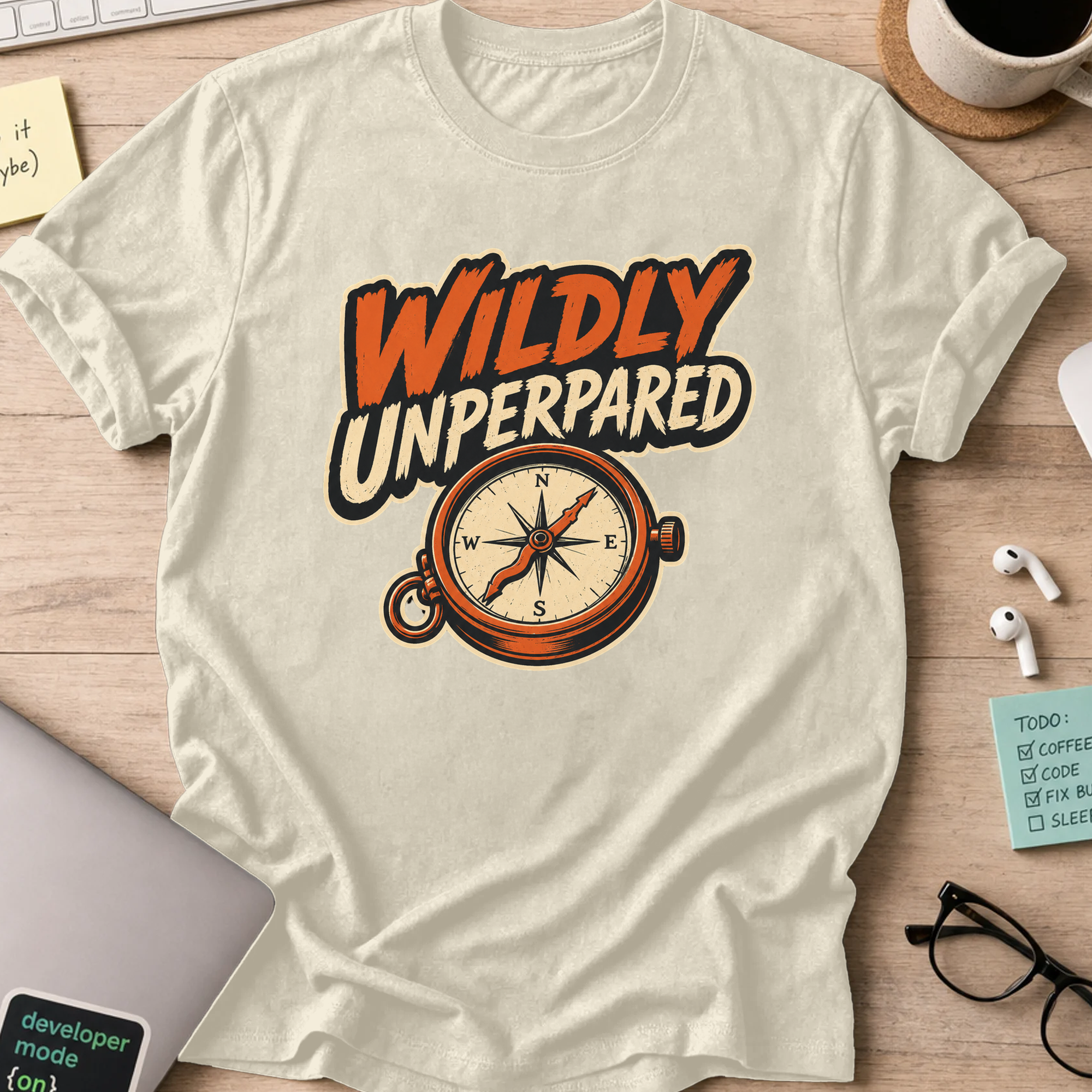 Nerd Collection Artwork T044 Shirt - Natural mockup