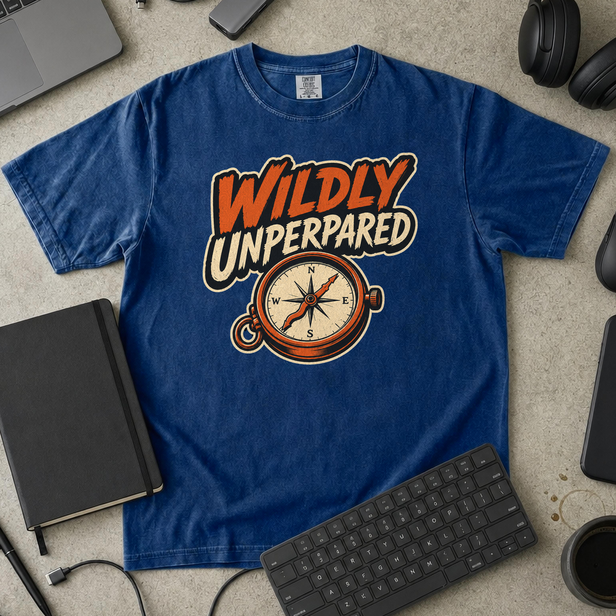 Nerd Collection Artwork T044 Premium Shirt - True Navy mockup