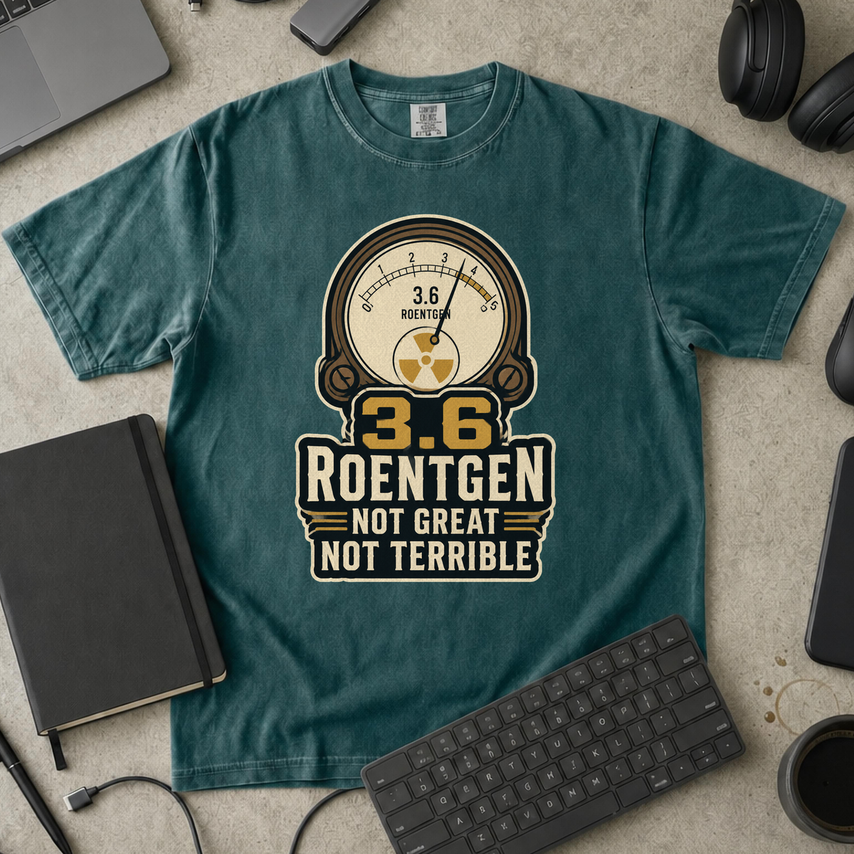 Nerd Collection Artwork T045 Premium Shirt - Blue Spruce mockup