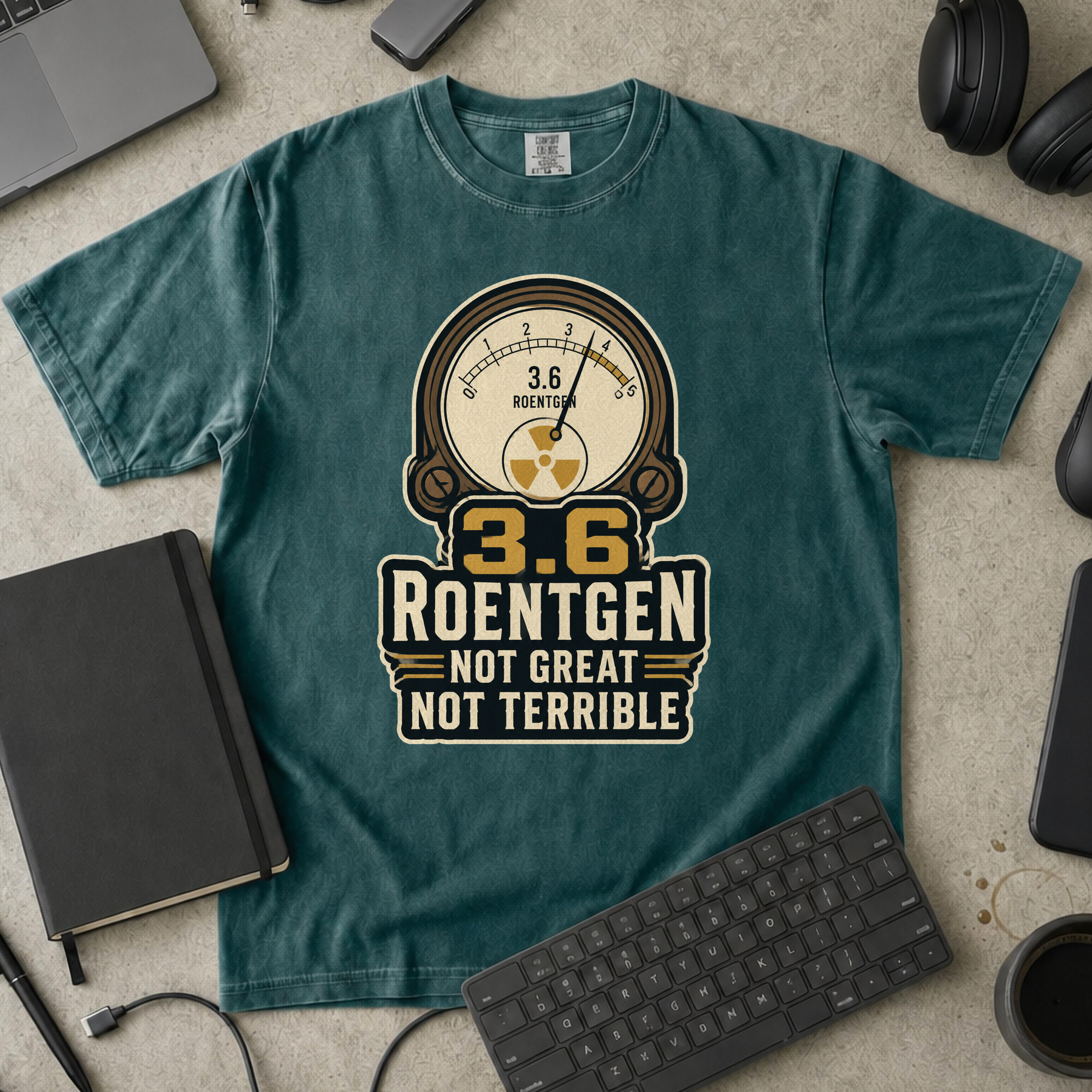 Nerd Collection Artwork T045 Premium Shirt - Blue Spruce mockup