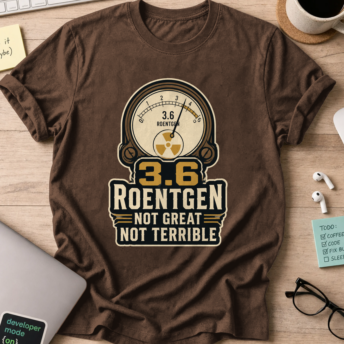 Nerd Collection Artwork T045 Shirt - Dark Chocolate mockup