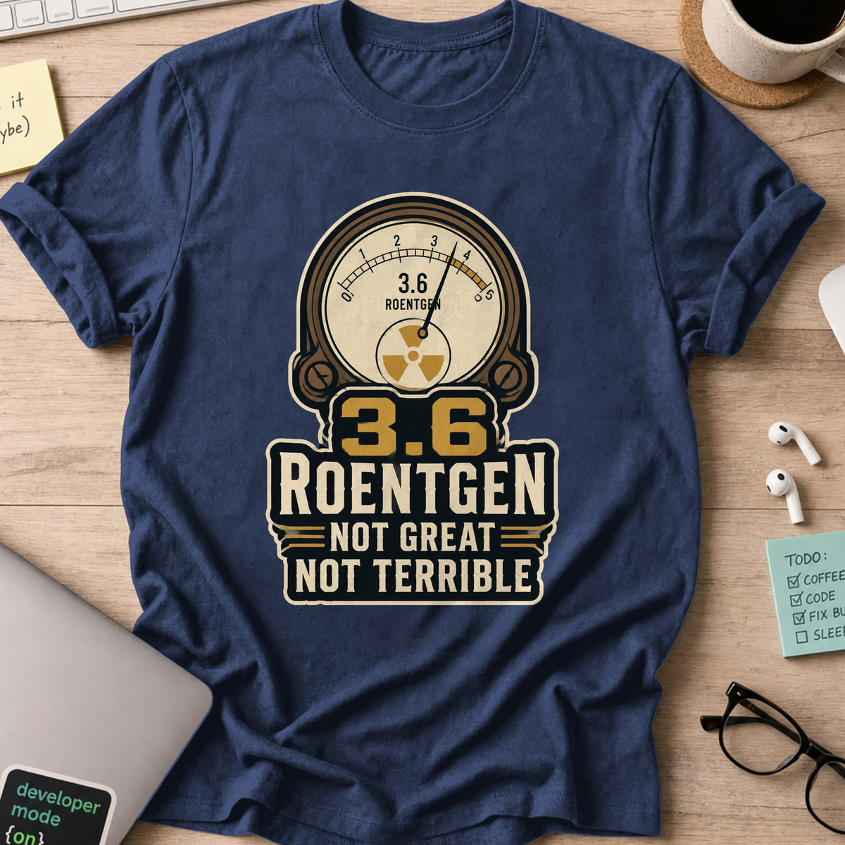 Nerd Collection Artwork T045 Shirt - Navy mockup