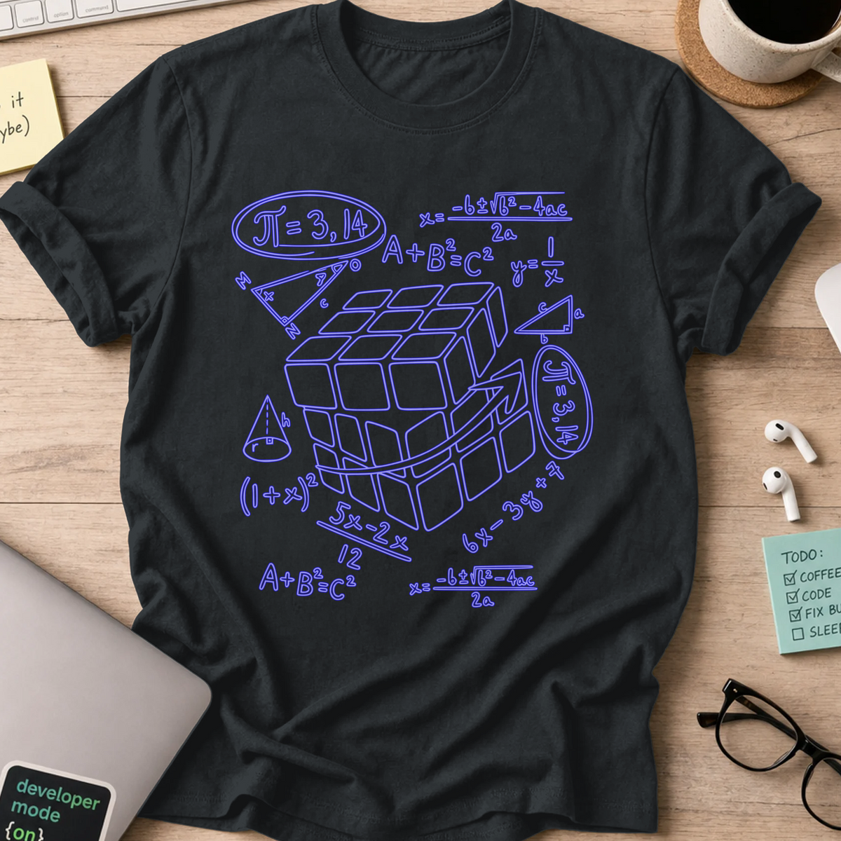 Nerd Collection Artwork T046 Shirt - Black mockup
