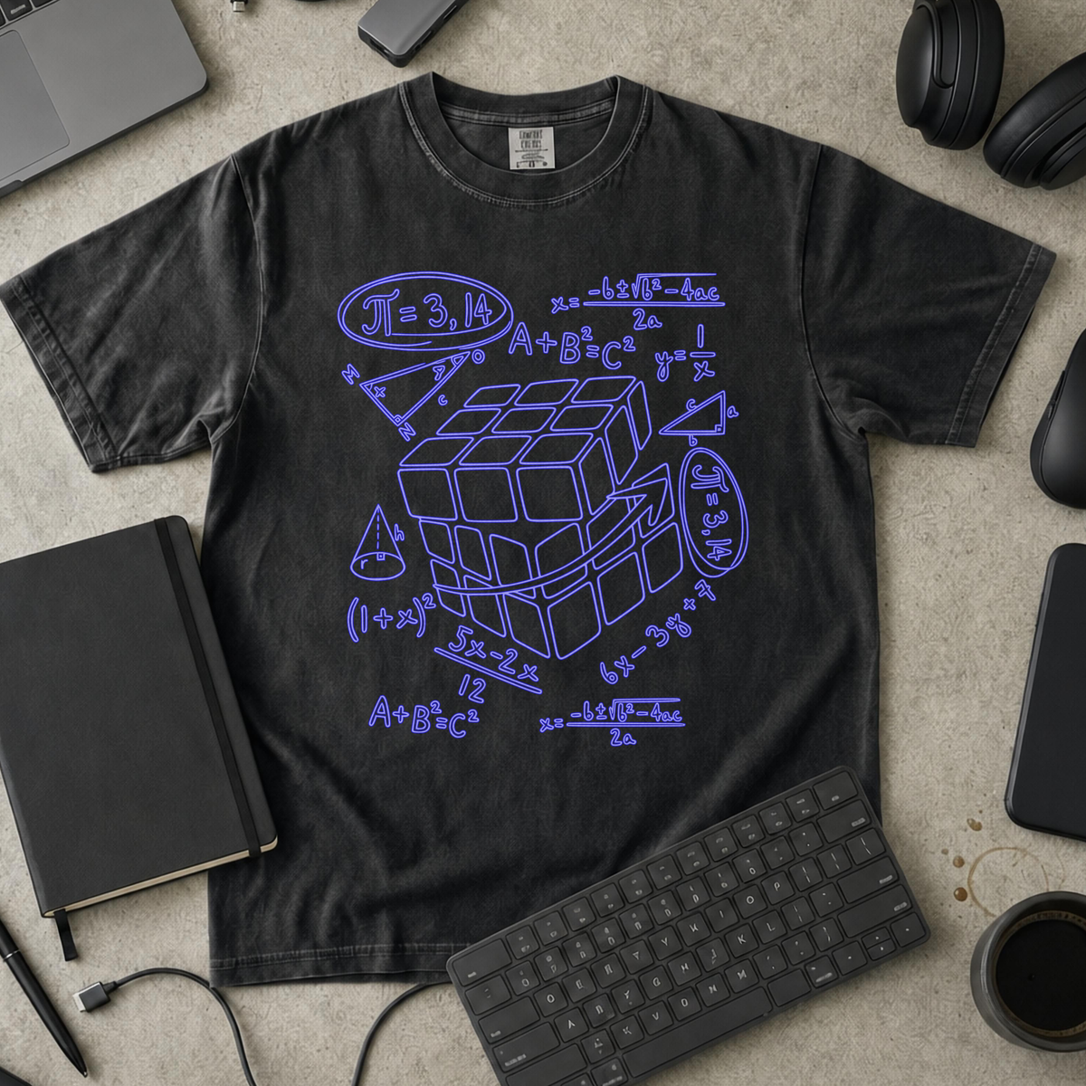 Nerd Collection Artwork T046 Premium Shirt - Black mockup