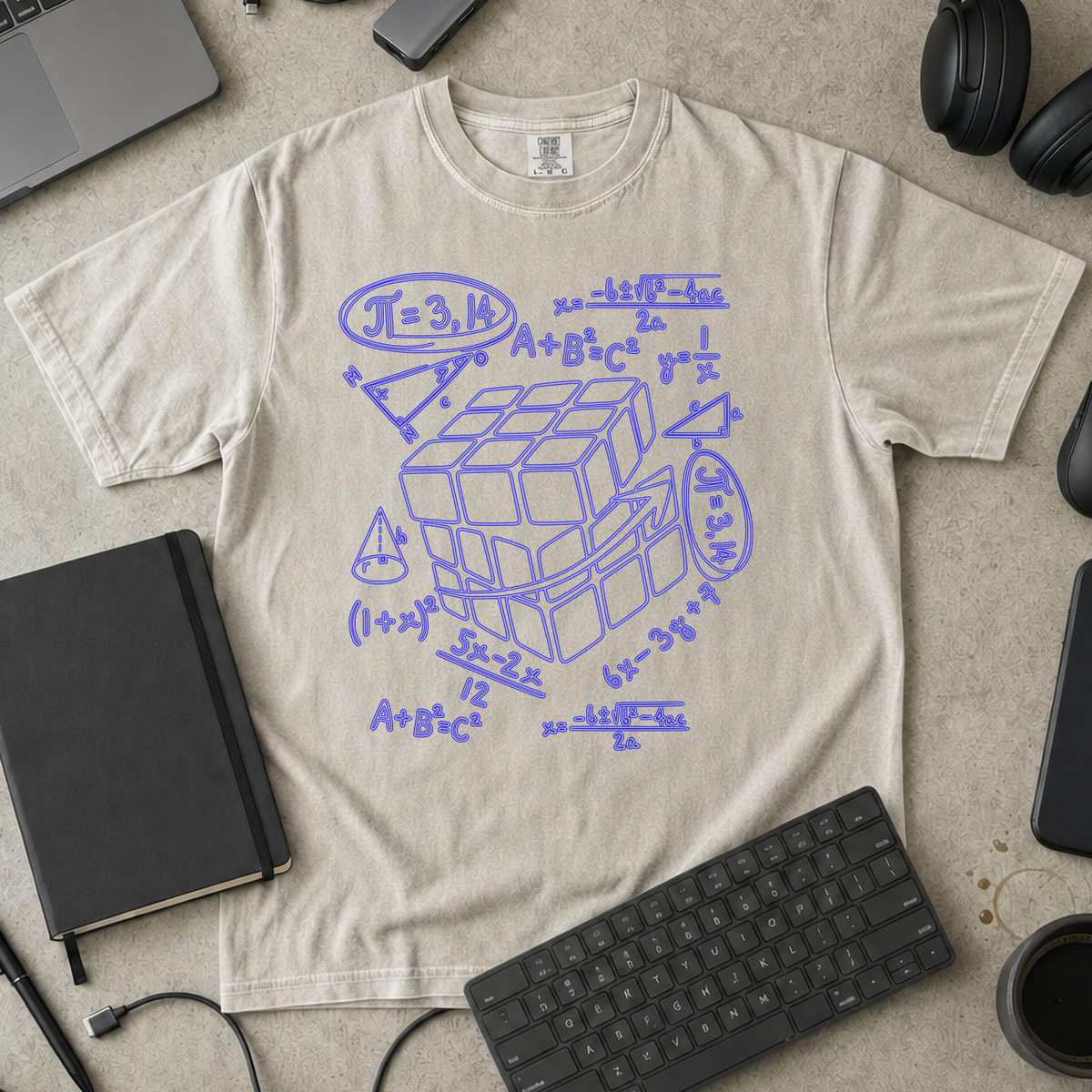 Nerd Collection Artwork T046 Premium Shirt - Ivory mockup