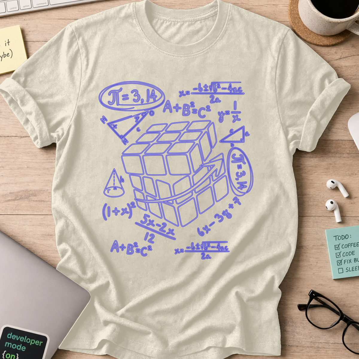 Nerd Collection Artwork T046 Shirt - Natural mockup