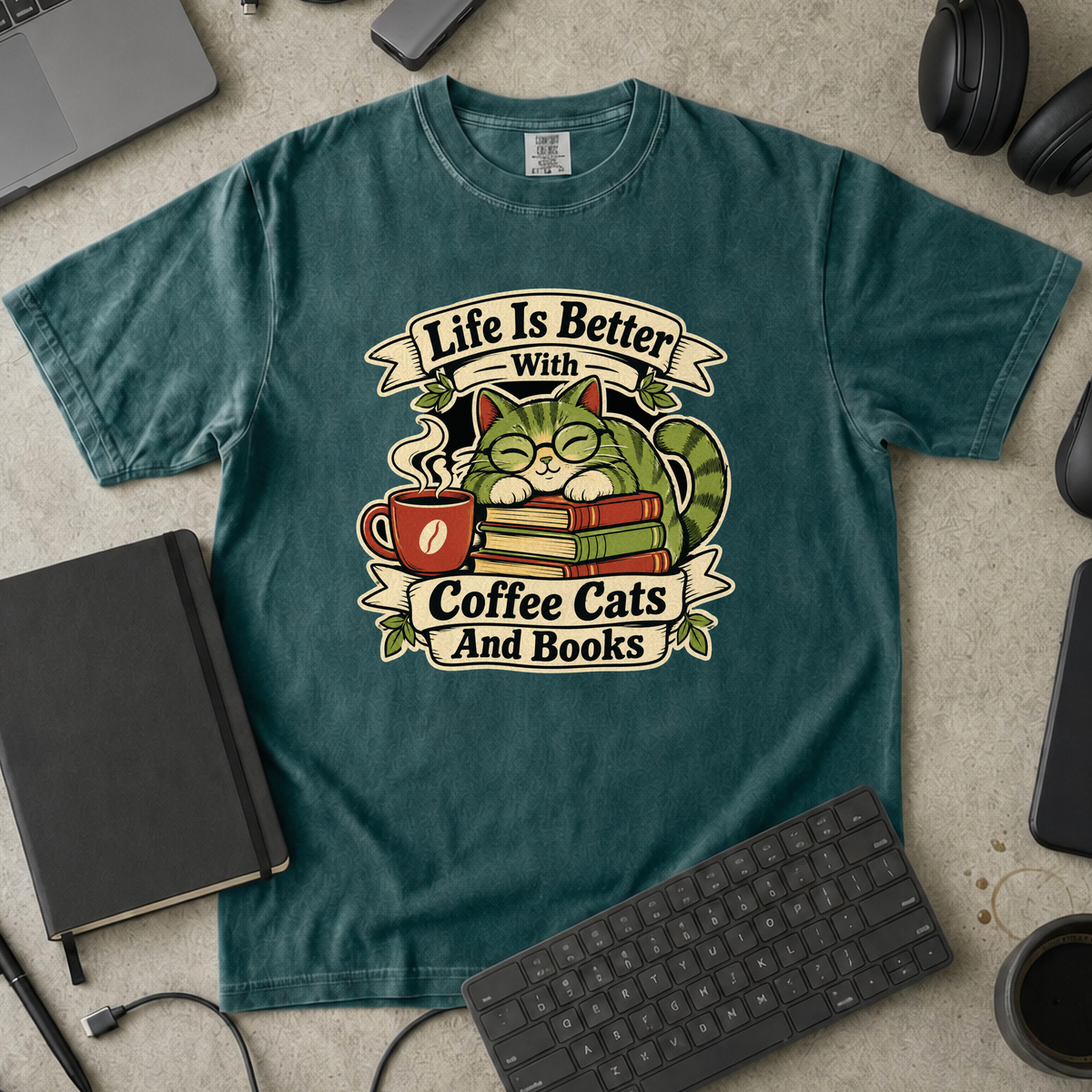 Nerd Collection Artwork T047 Premium Shirt - Blue Spruce mockup