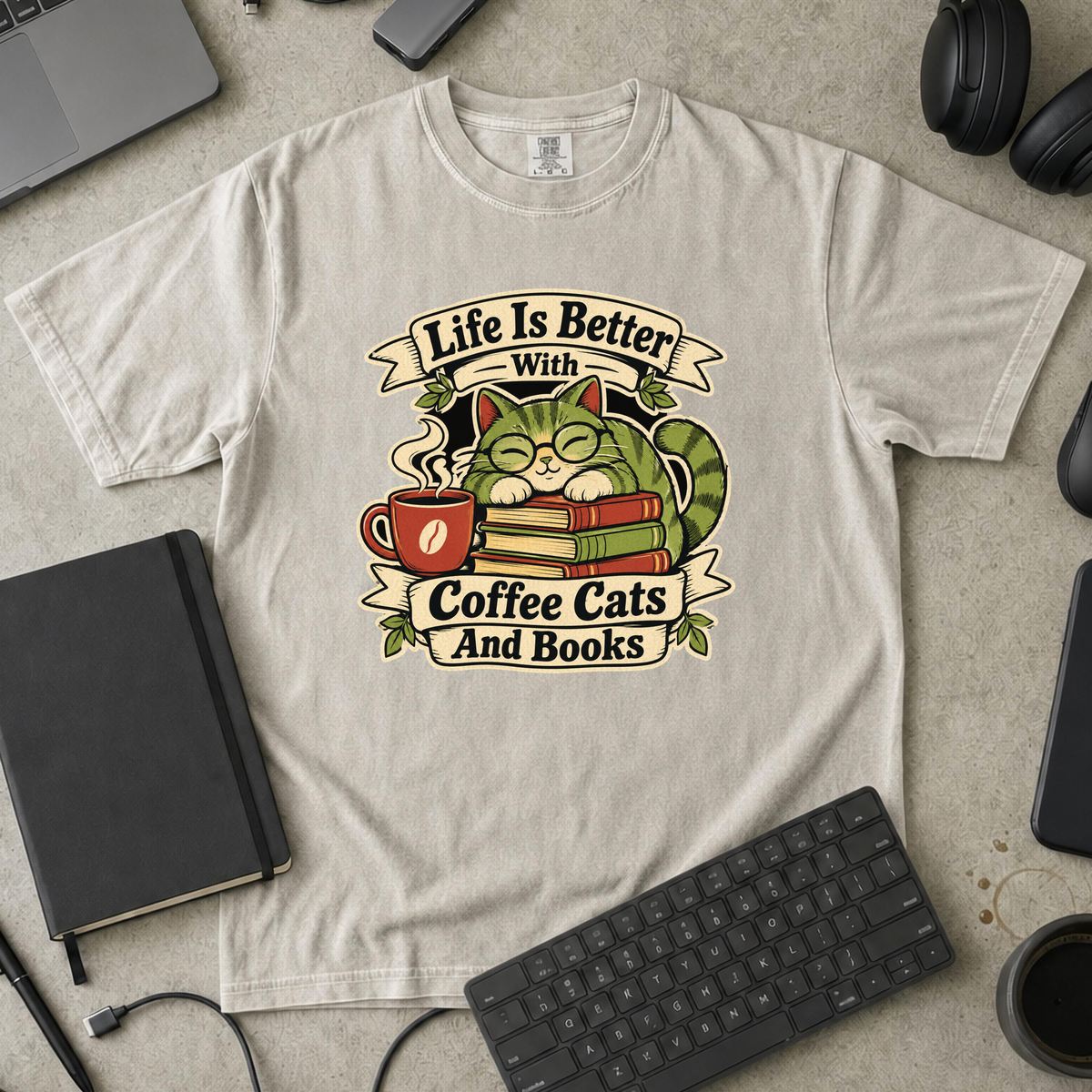 Nerd Collection Artwork T047 Premium Shirt - Ivory mockup