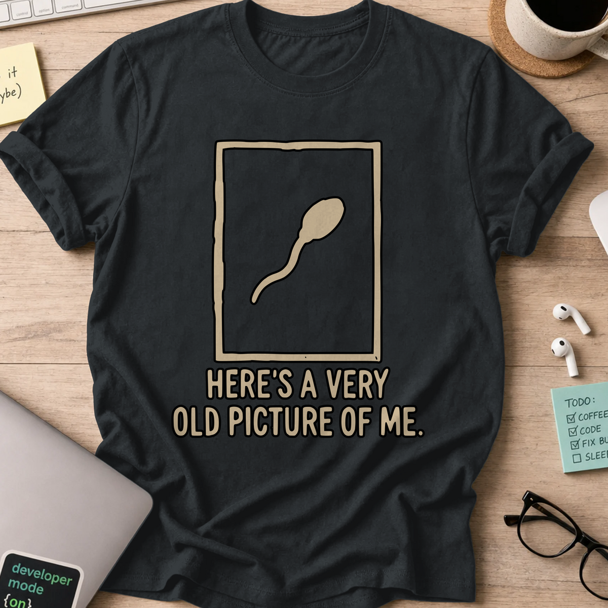 Nerd Collection Artwork T048 Shirt - Black mockup