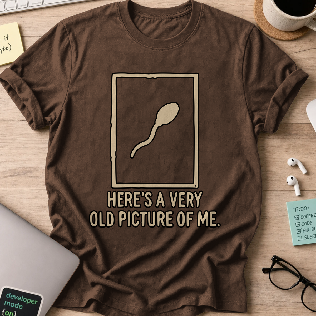 Nerd Collection Artwork T048 Shirt - Dark Chocolate mockup