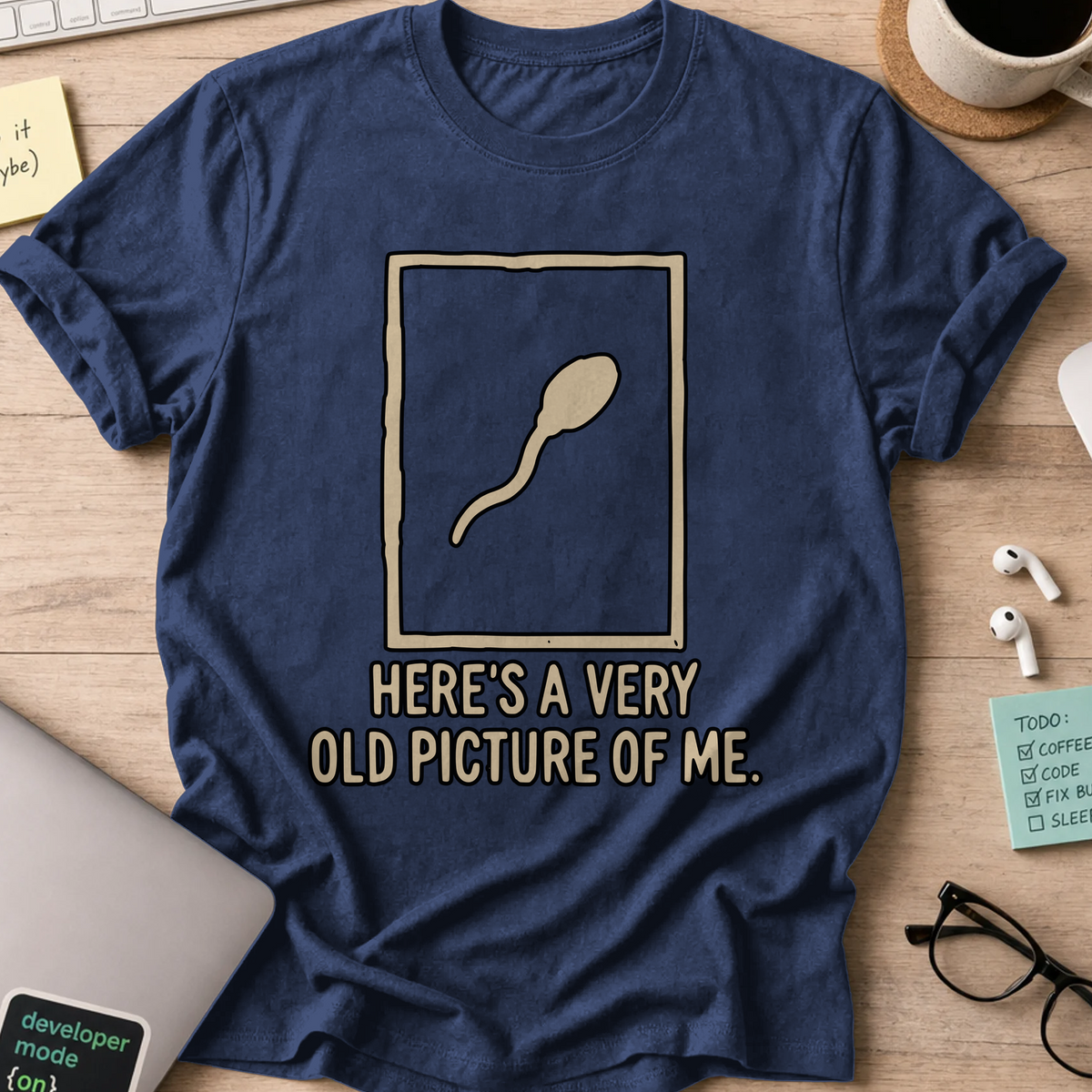 Nerd Collection Artwork T048 Shirt - Navy mockup
