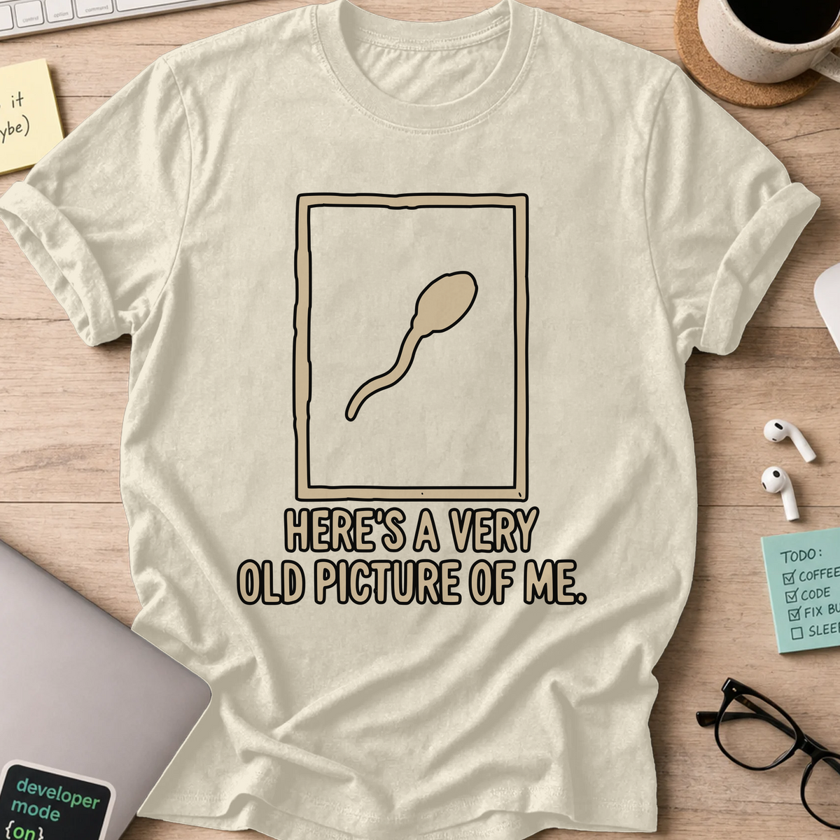 Nerd Collection Artwork T048 Shirt - Natural mockup