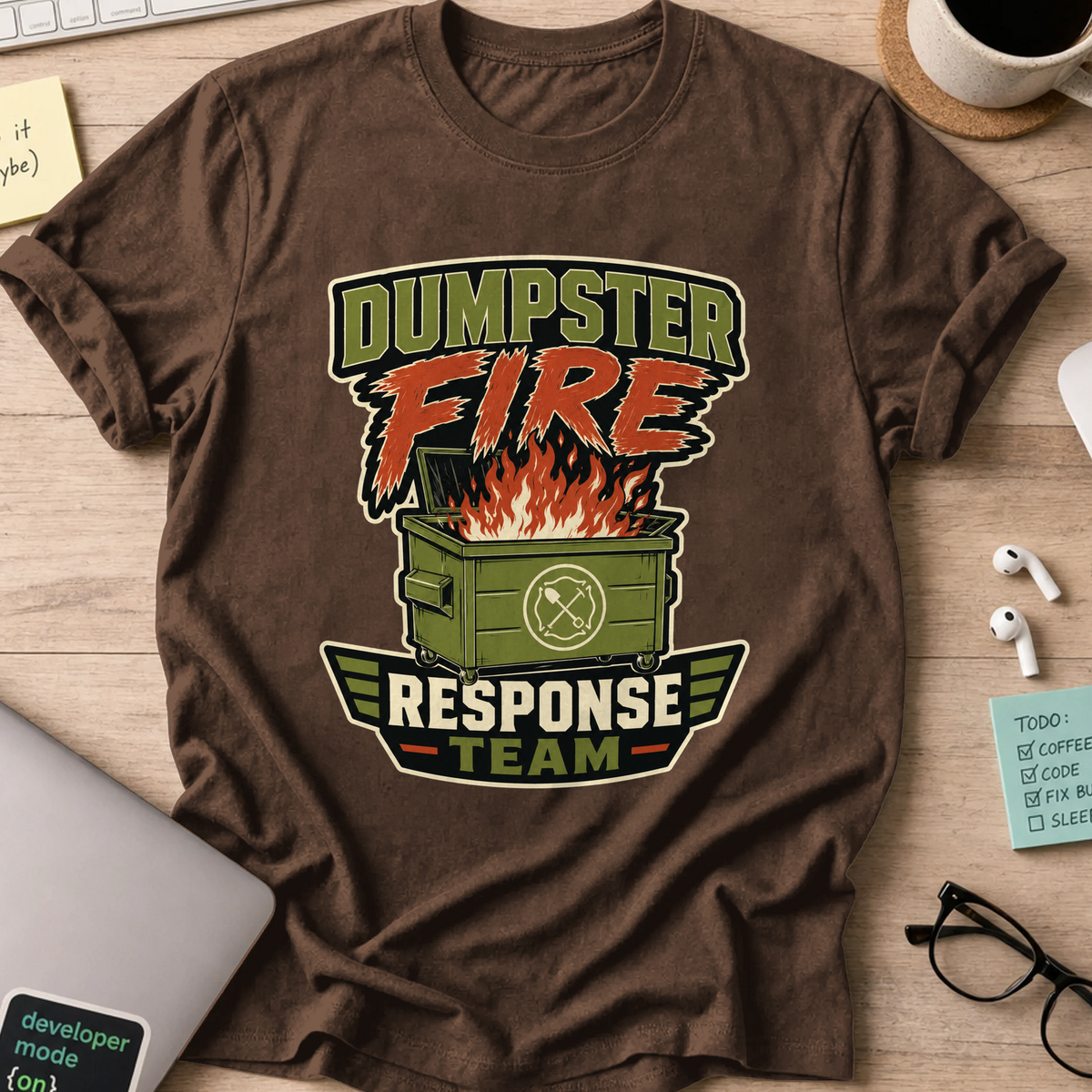 Nerd Collection Artwork T049 Shirt - Dark Chocolate mockup