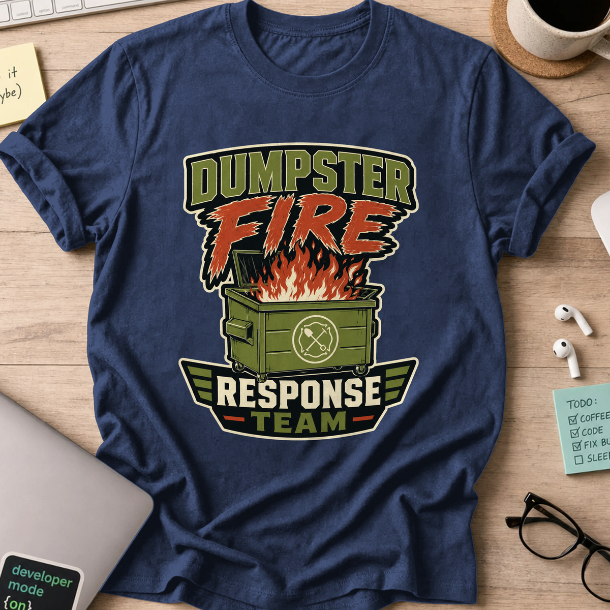 Nerd Collection Artwork T049 Shirt - Navy mockup