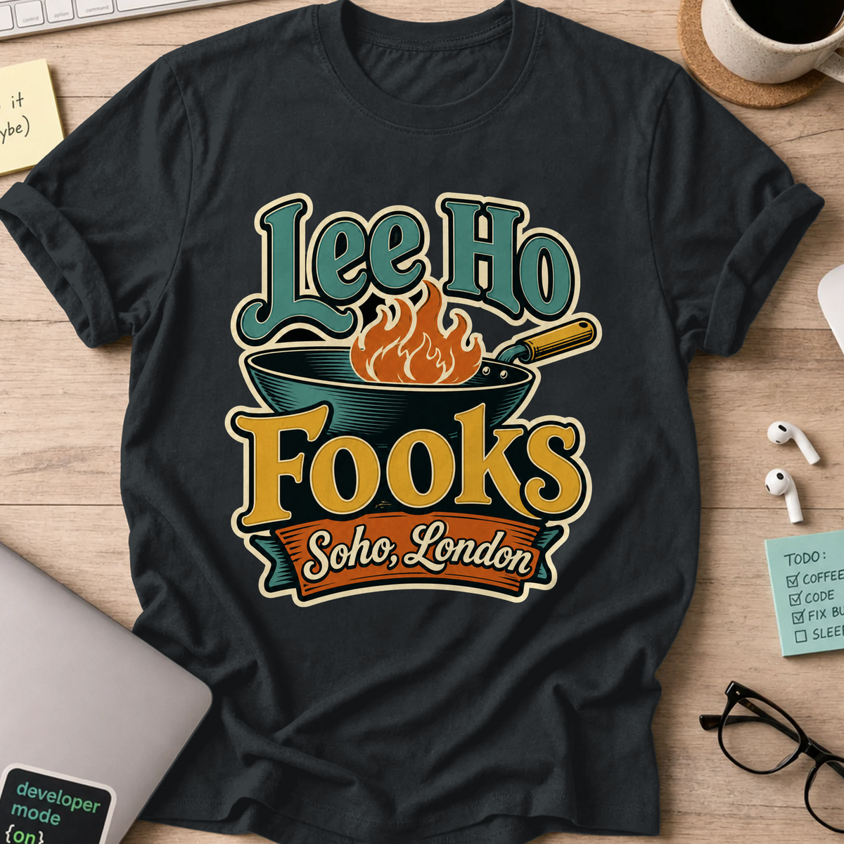 Nerd Collection Artwork T050 Shirt - Black mockup