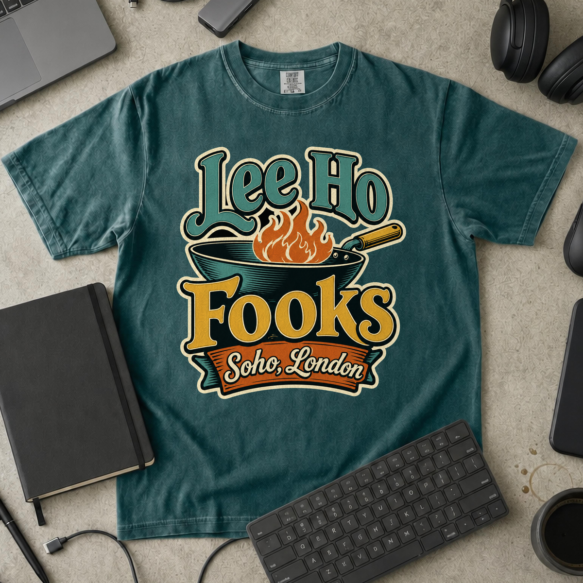 Nerd Collection Artwork T050 Premium Shirt - Blue Spruce mockup