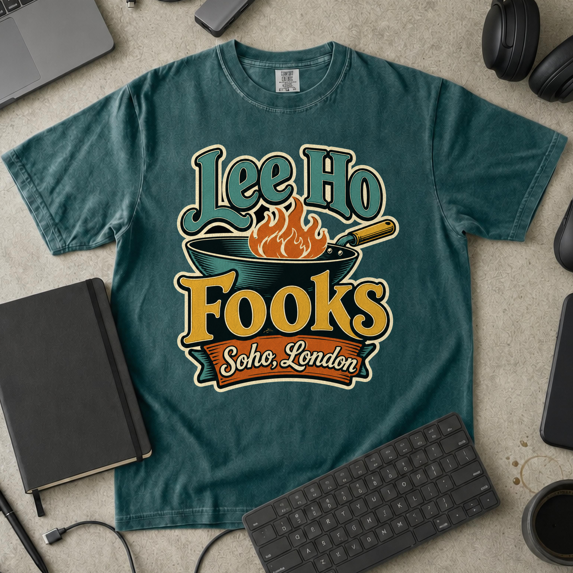 Nerd Collection Artwork T050 Premium Shirt - Blue Spruce mockup