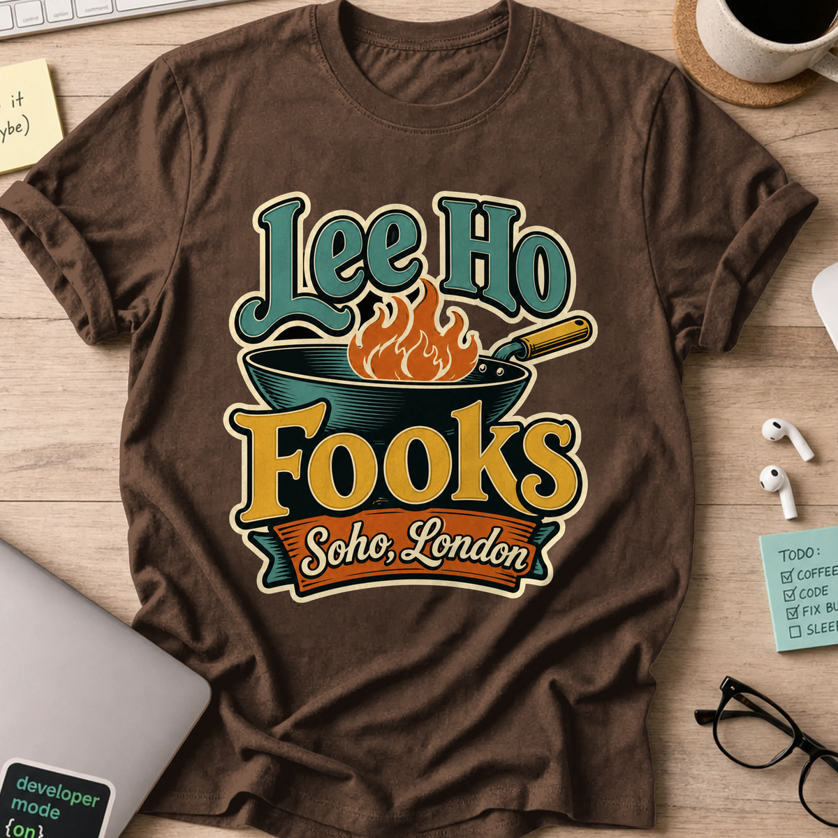 Nerd Collection Artwork T050 Shirt - Dark Chocolate mockup