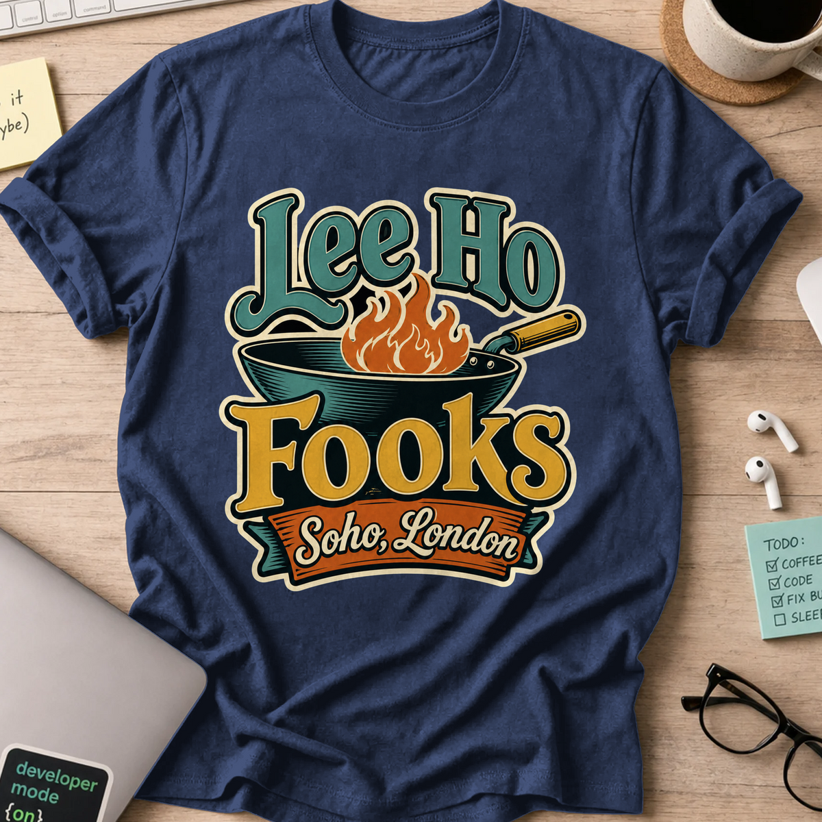 Nerd Collection Artwork T050 Shirt - Navy mockup
