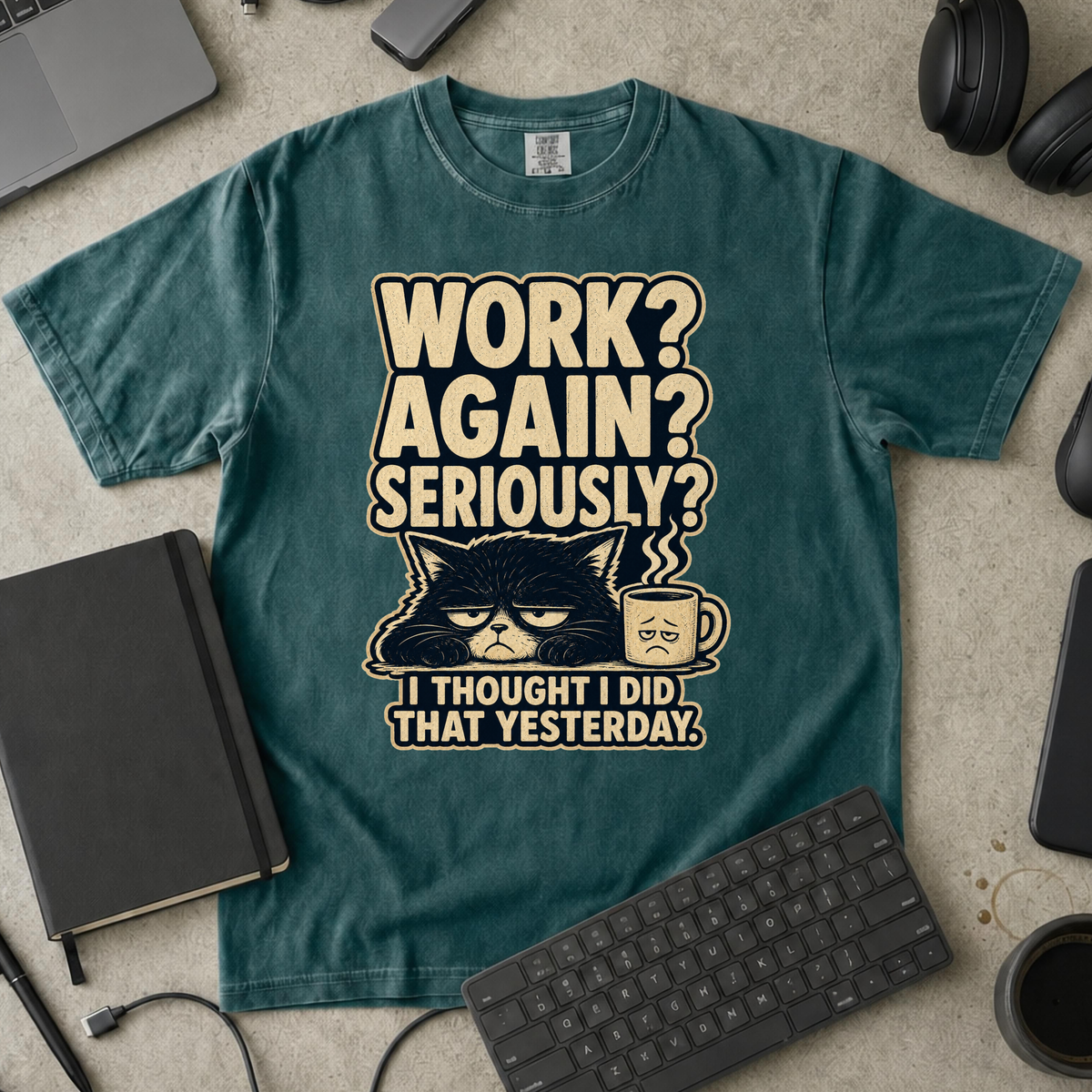 Nerd Collection Artwork T051 Premium Shirt - Blue Spruce mockup