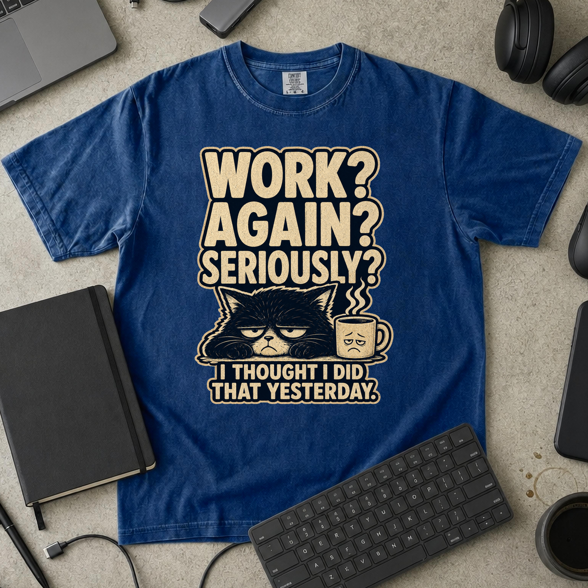 Nerd Collection Artwork T051 Premium Shirt - True Navy mockup